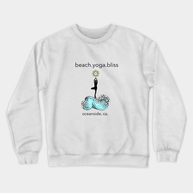 beach.yoga.bliss Crewneck Sweatshirt by Animal Kingdom Fan Oside